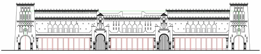 Façade latérale — Kasbah Palmeria
